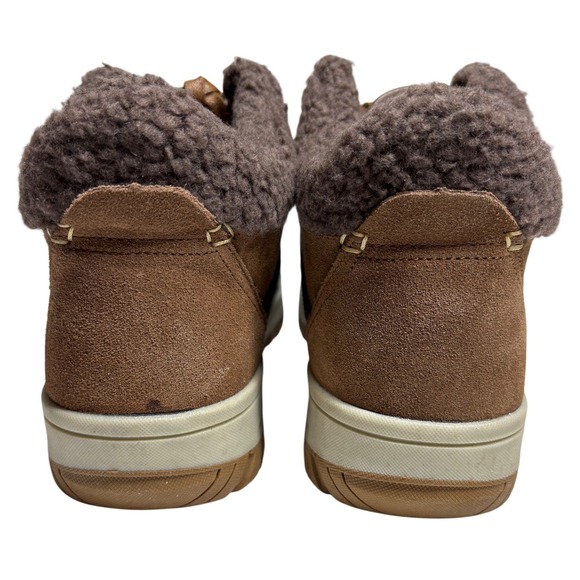 Brand New WEATHERPROOF Mens Landon Brown Suede Leather Laced Winter Boots Size 9 - Picture 2 of 9